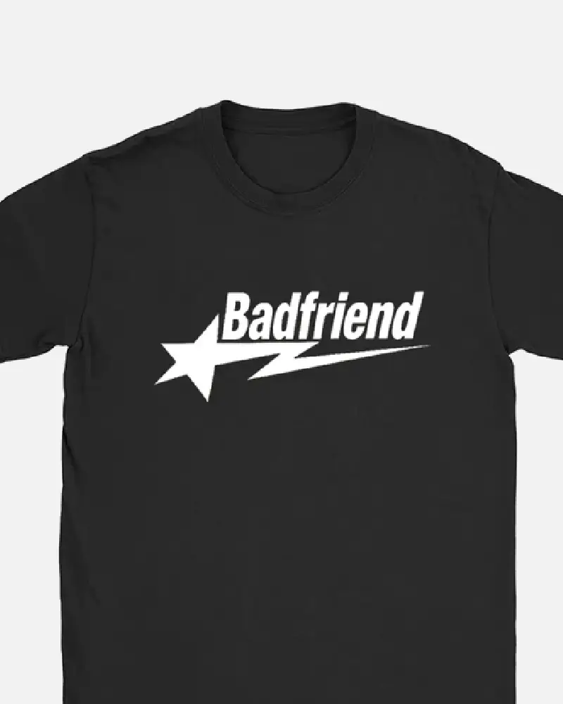 Bad Friend Letter Print Shirt Black/White Bad Friend Letter Print Shirt Black/White